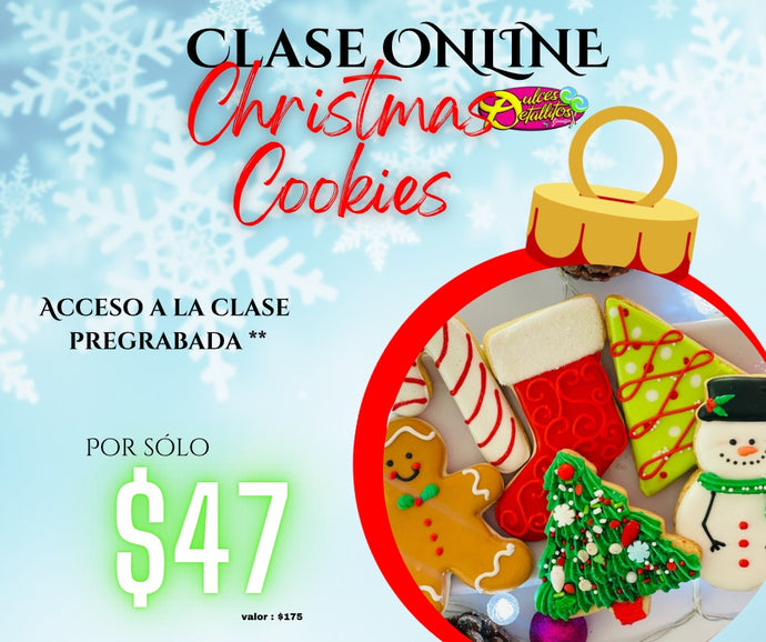Clase ONLINE  Galletas de Navidad (acceso a la clase pregrabada)